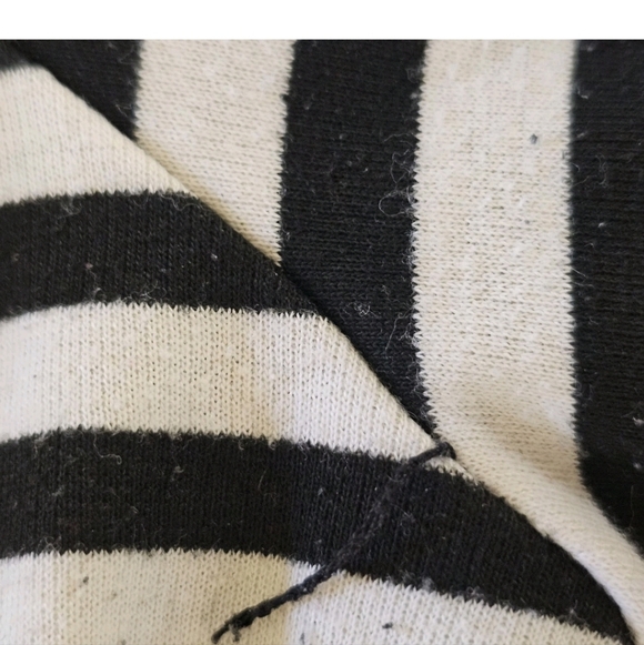 Torrid Black White Striped 3/4 Sleeve One Button Poly Blend Blazer Size 1(1X) - Picture 12 of 14